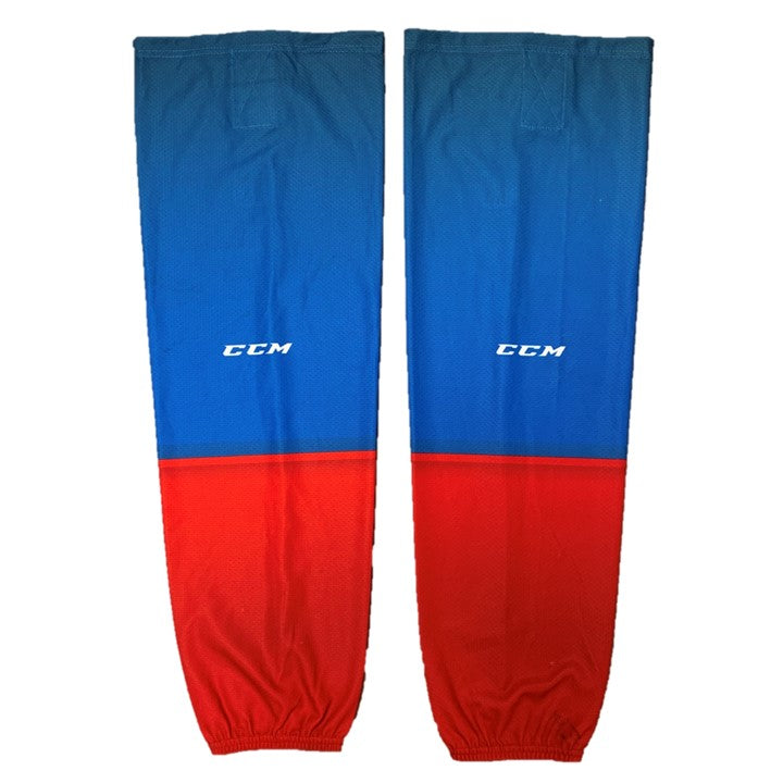 OHL - Chaussettes de hockey usagées (bleu/rouge)